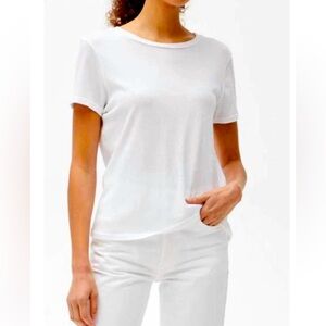 Michael Stars Original Tee White Thin 100% Cotton Vintage Style Jersey T-Shirt